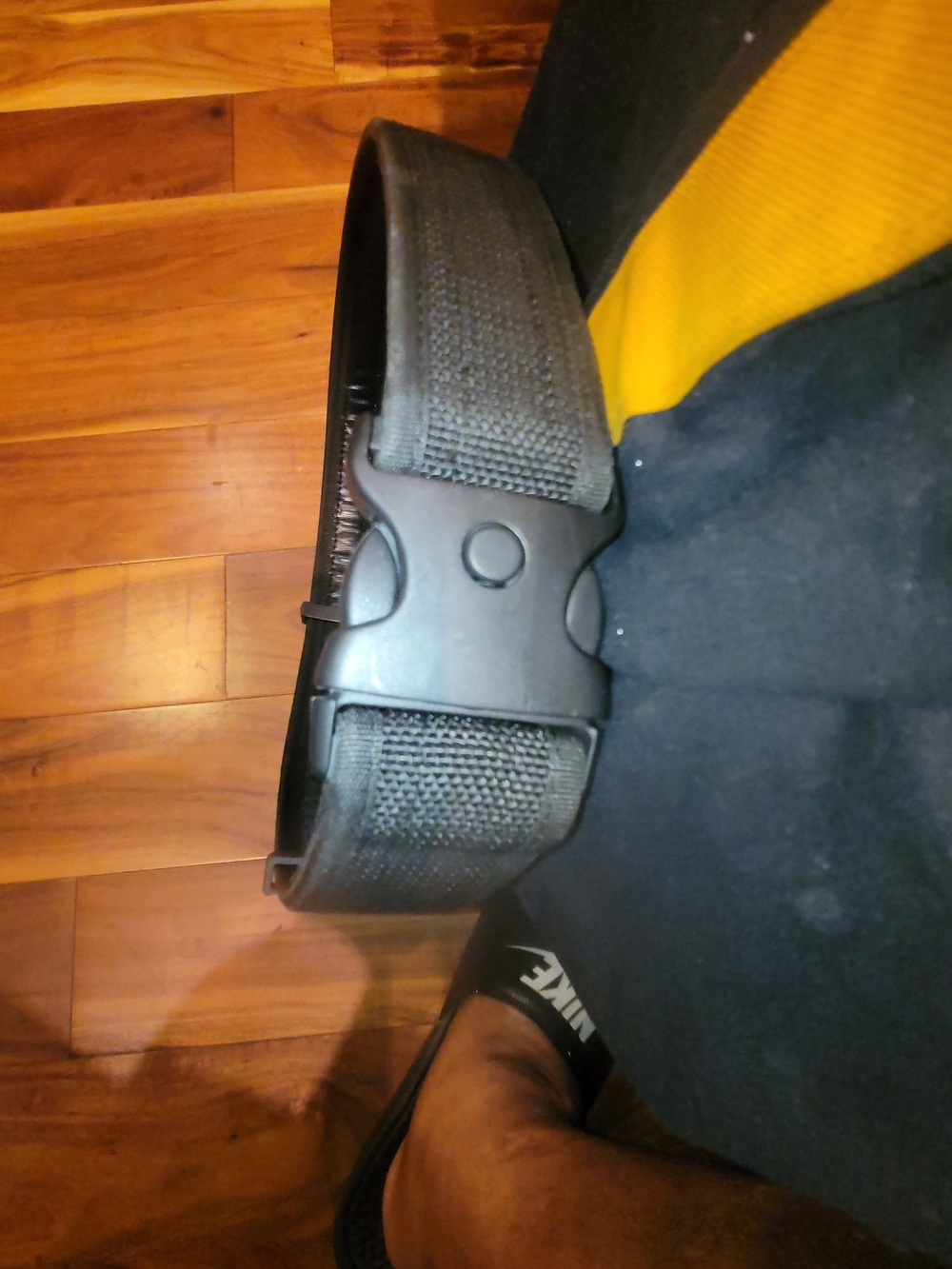 Heavy-Duty Black Tactical Web Belt with Quick-Release Buckle